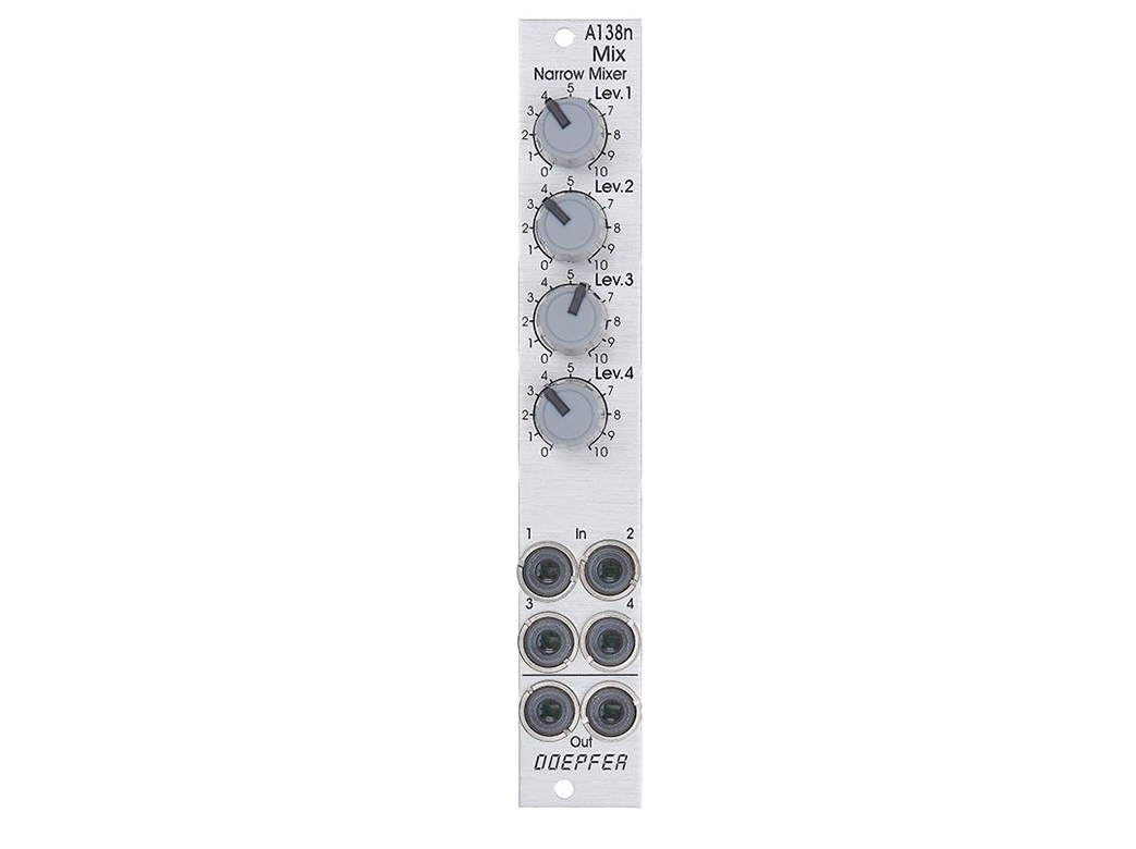 Doepfer A-138n Narrow Mixer (Silver) - Mixer modular synthesizer