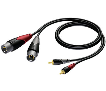 Procab CLA701/3 3 meter tulp naar XLR male