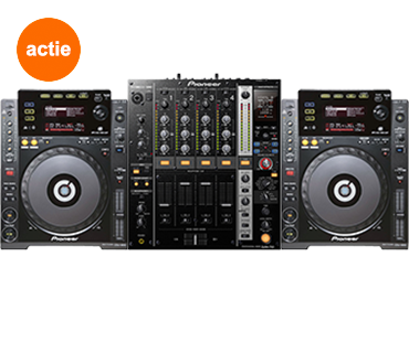 Pioneer DJ set 2 x CDJ-900 met DJM-750