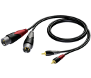 Procab CLA701/3 3 meter tulp naar XLR male